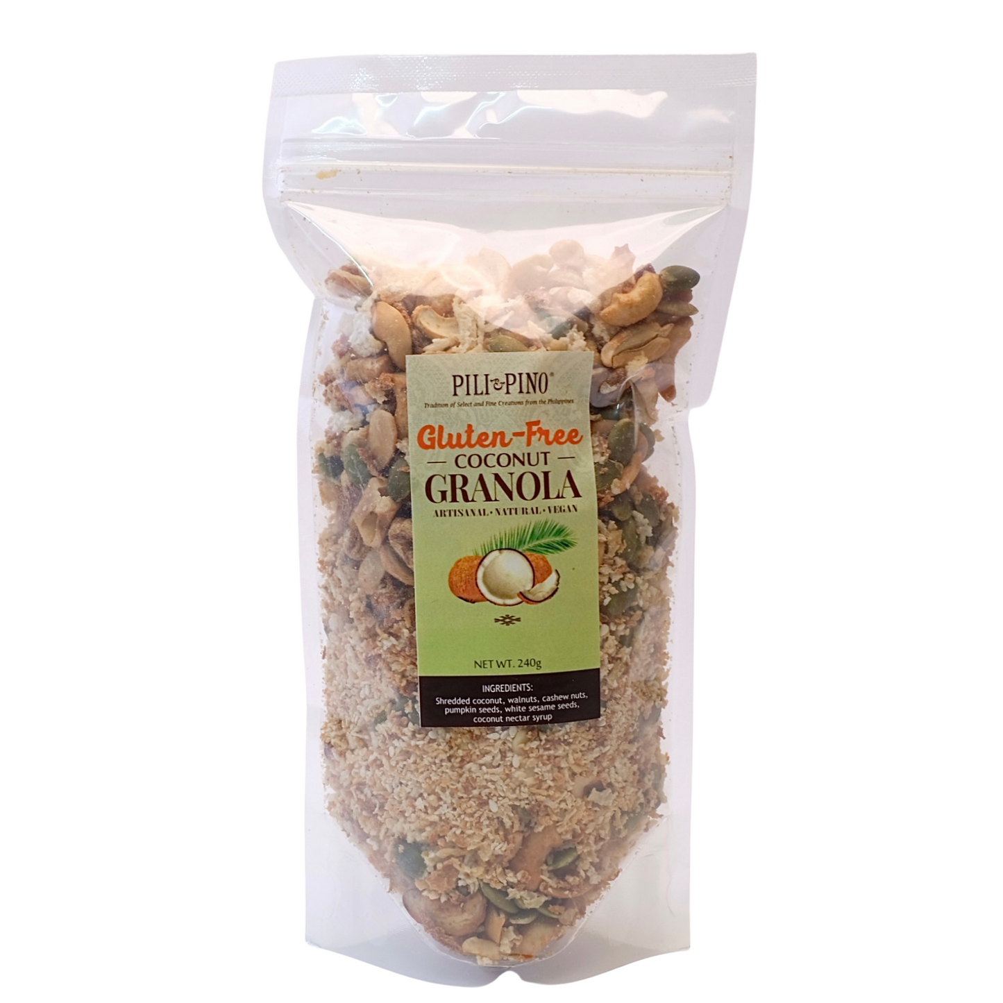 Pili and Pino Coco Granola Gluten-Free 240g