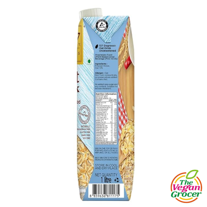 137 Degrees Oat Milk Unsweetened 1L (gluten-free, soy-free)