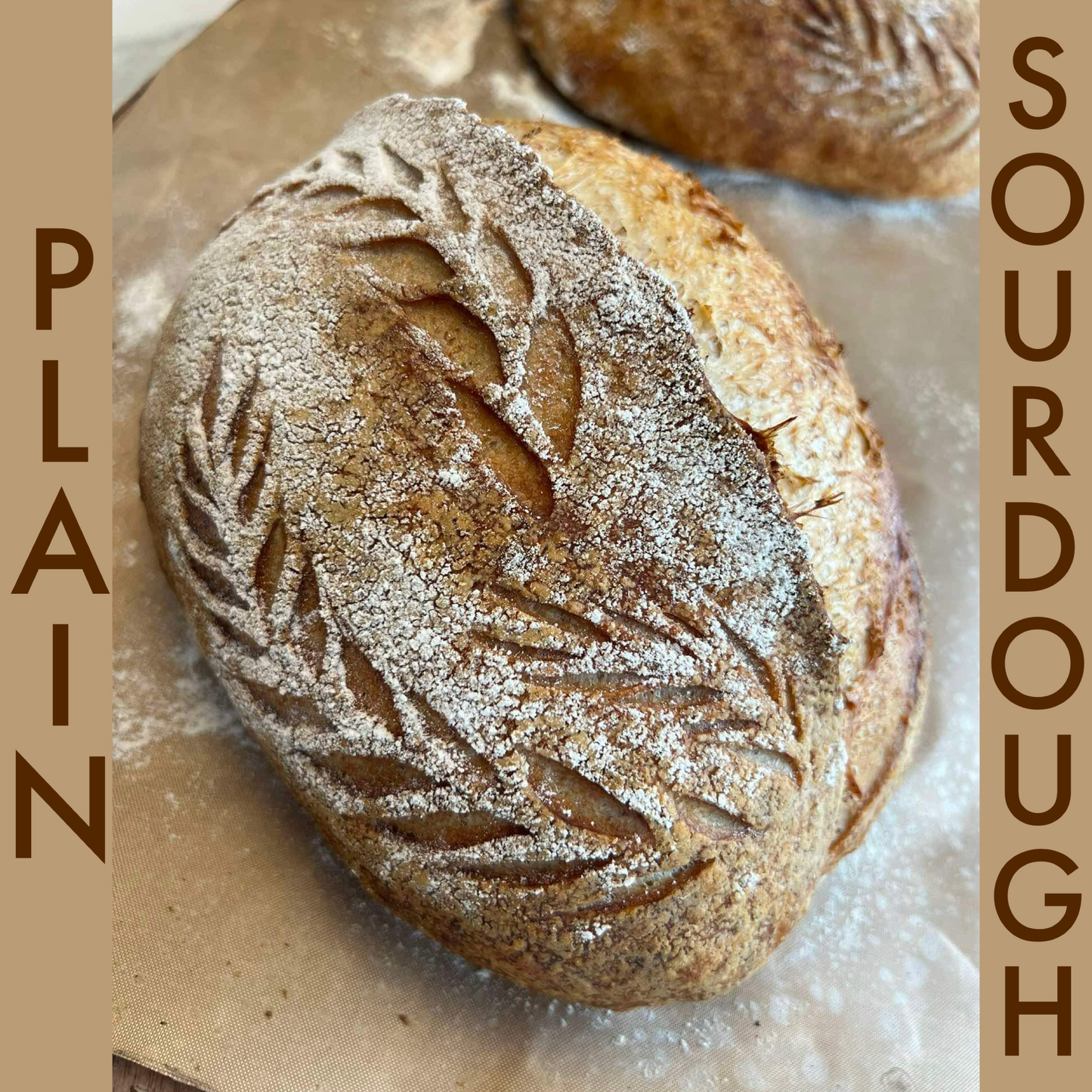 NoMom Vegan Plain Country-Style Sourdough Bread (no sugar added)