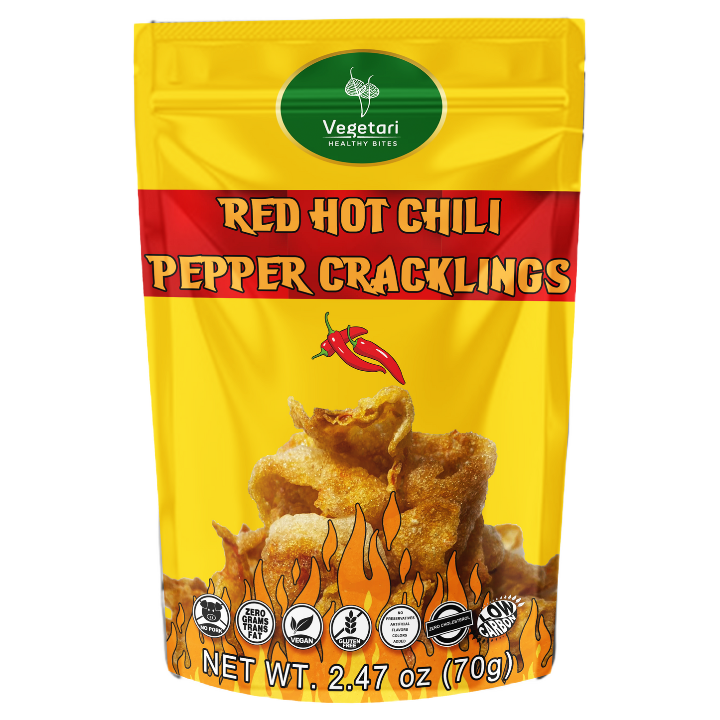 Vegetari Chili Pepper Cracklings 70g