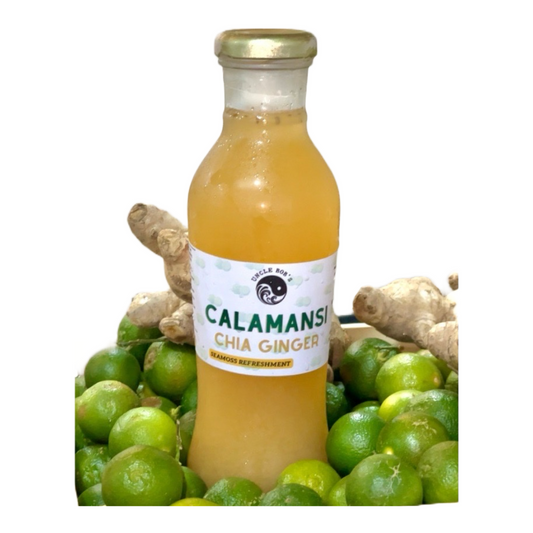 Uncle Bob’s Calamansi Chia Ginger Juice w Seamoss 330mL