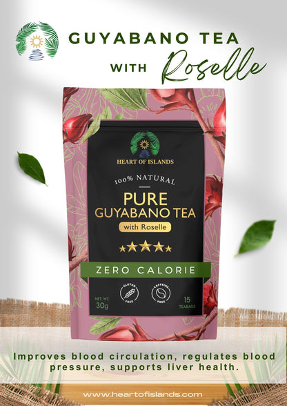 Heart of Islands Guyabano Tea with Roselle 30g 15s (gluten-free, caffeine-free)