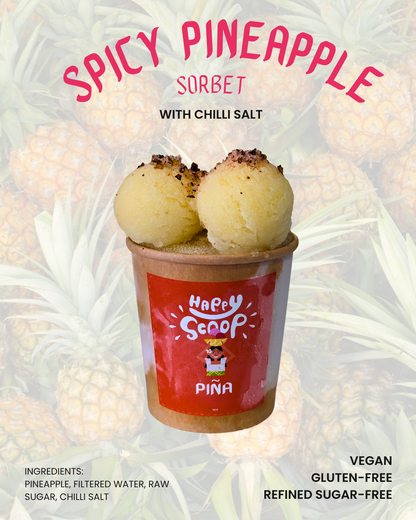 Happy Scoop Spicy Pineapple Piña Sorbet (gluten-free)