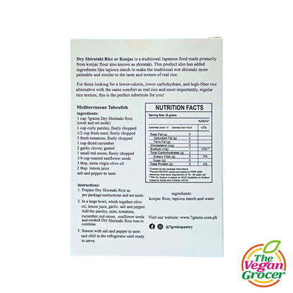 7Grains Dry Shirataki Rice 500g (gluten-free)