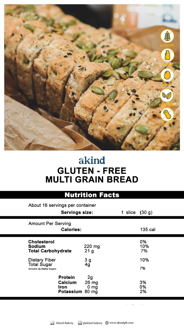 Akind Gluten-Free Multi Grain Bread 760g
