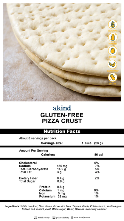 Akind Gluten-Free Pizza Crust 780g (4 pcs)