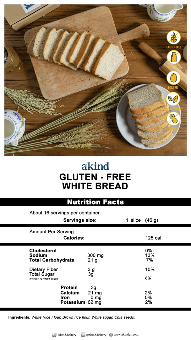 Akind Gluten-Free White Bread 736g