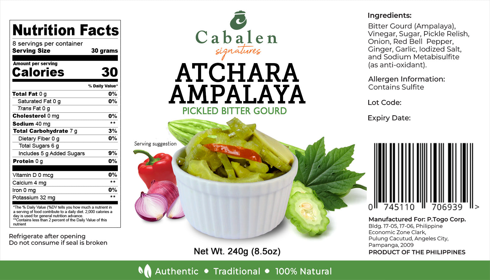 Atchar Label Products – Page 10 – The Vegan Grocer Ph