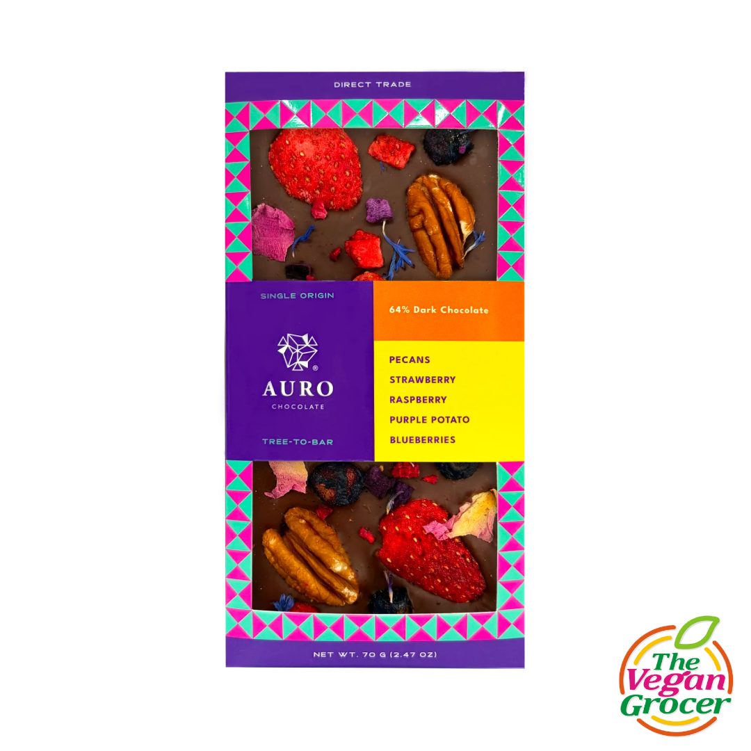 Auro 64% Dark Chocolate Premium Bark Fruit & Nut 70g
