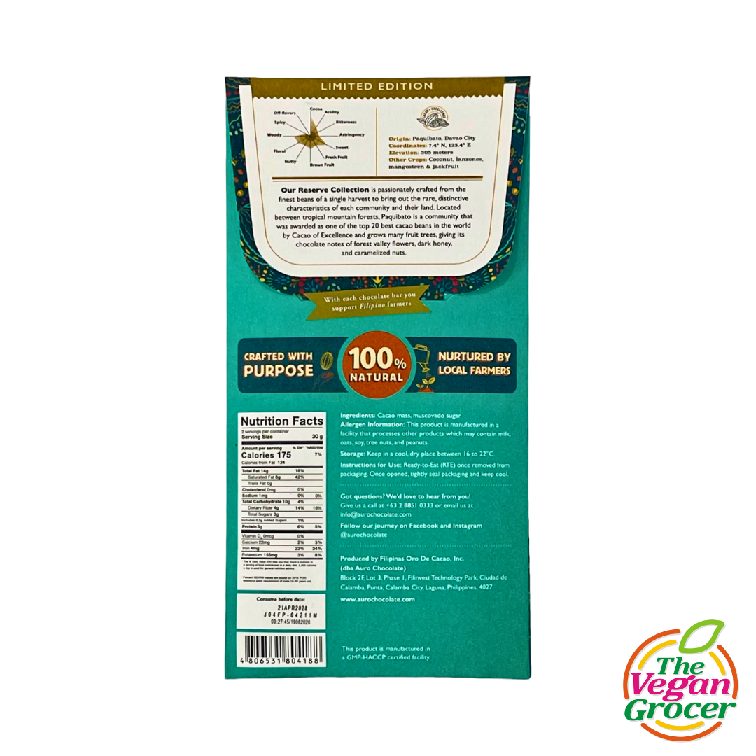 Auro 90% Dark Chocolate Paquibato (60g)
