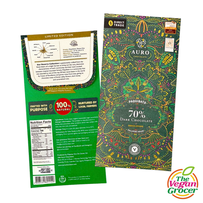 Auro Reserve Collection : 70% Paquibato Dark Chocolate 60g