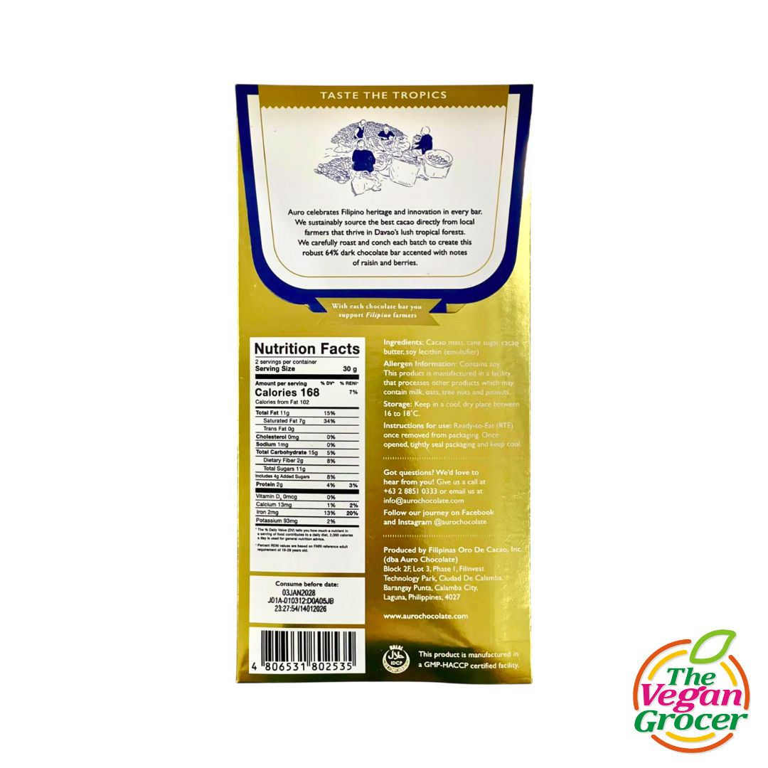 Auro Classic Collection 64% Dark Chocolate