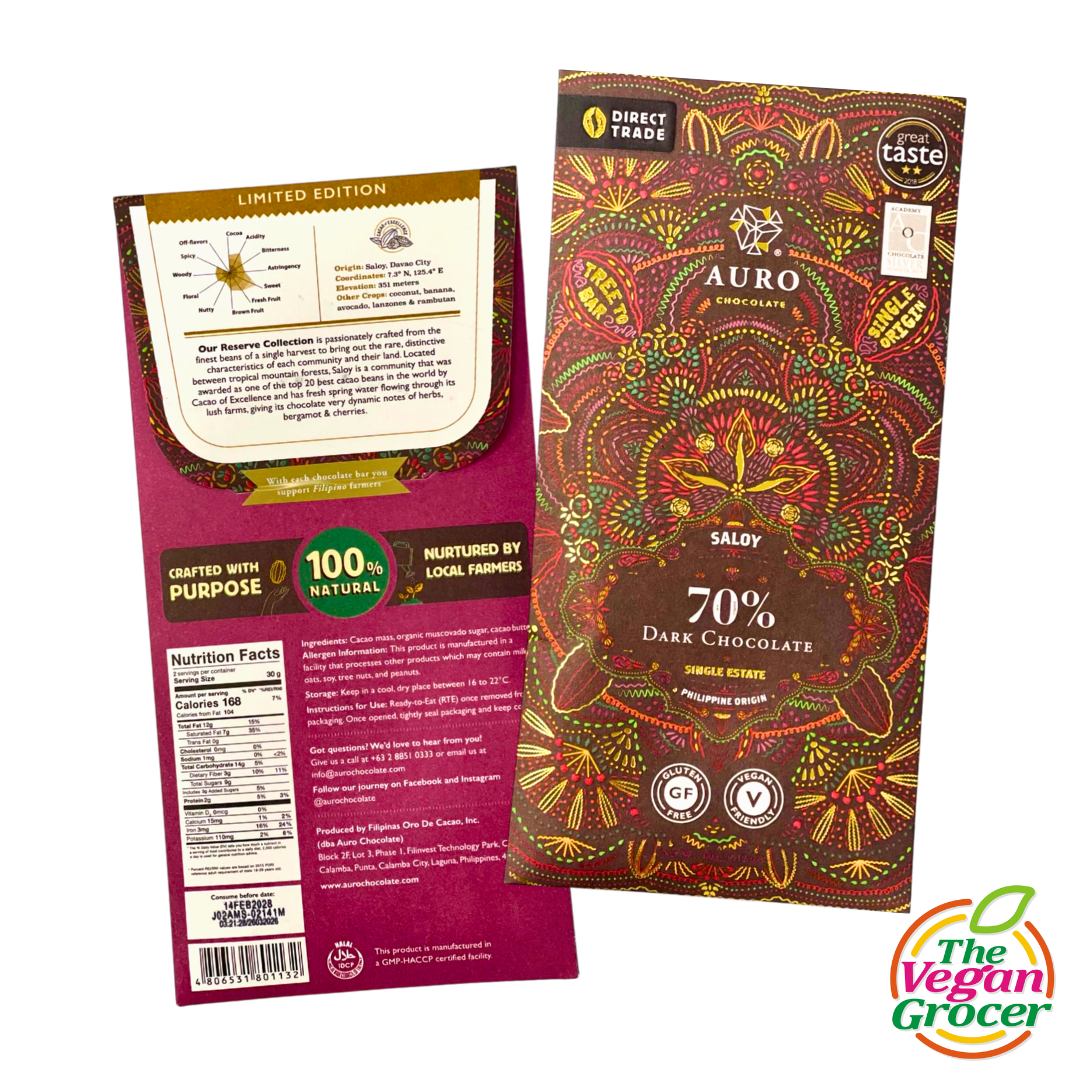 Auro Reserve Collection : 70% Saloy Dark Chocolate 60g