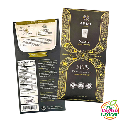 Auro Reserve Collection : 100% Saloy Dark Chocolate 60g