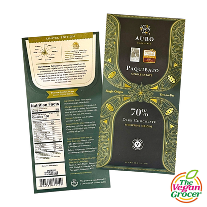 Auro Reserve Collection : 70% Paquibato Dark Chocolate 60g