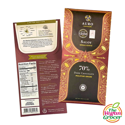 Auro Reserve Collection : 70% Saloy Dark Chocolate 60g