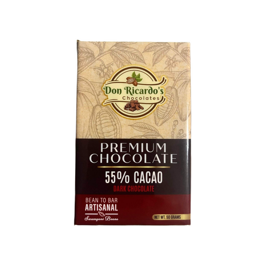 Don Ricardo’s 55% Premium Dark Chocolate Bar 50g (gluten-free)