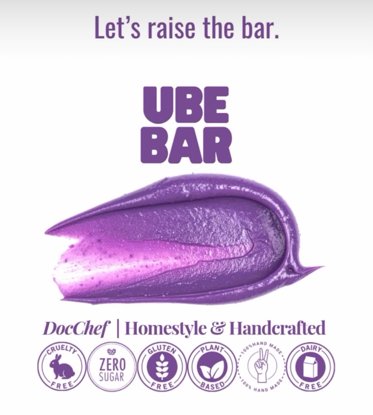 Doc Chef Ube Bar (6 bars x 70g) (gluten-free, sugar-free)