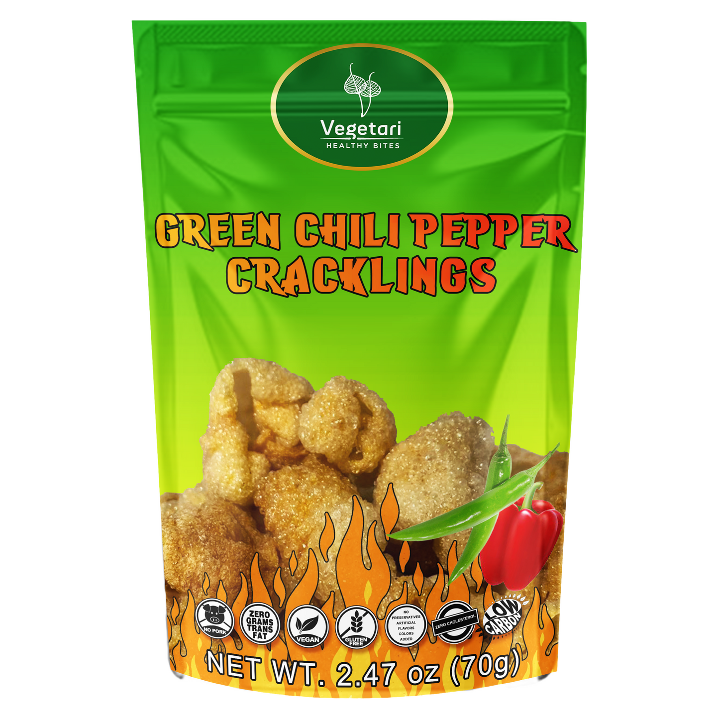 Vegetari Chili Pepper Cracklings 70g