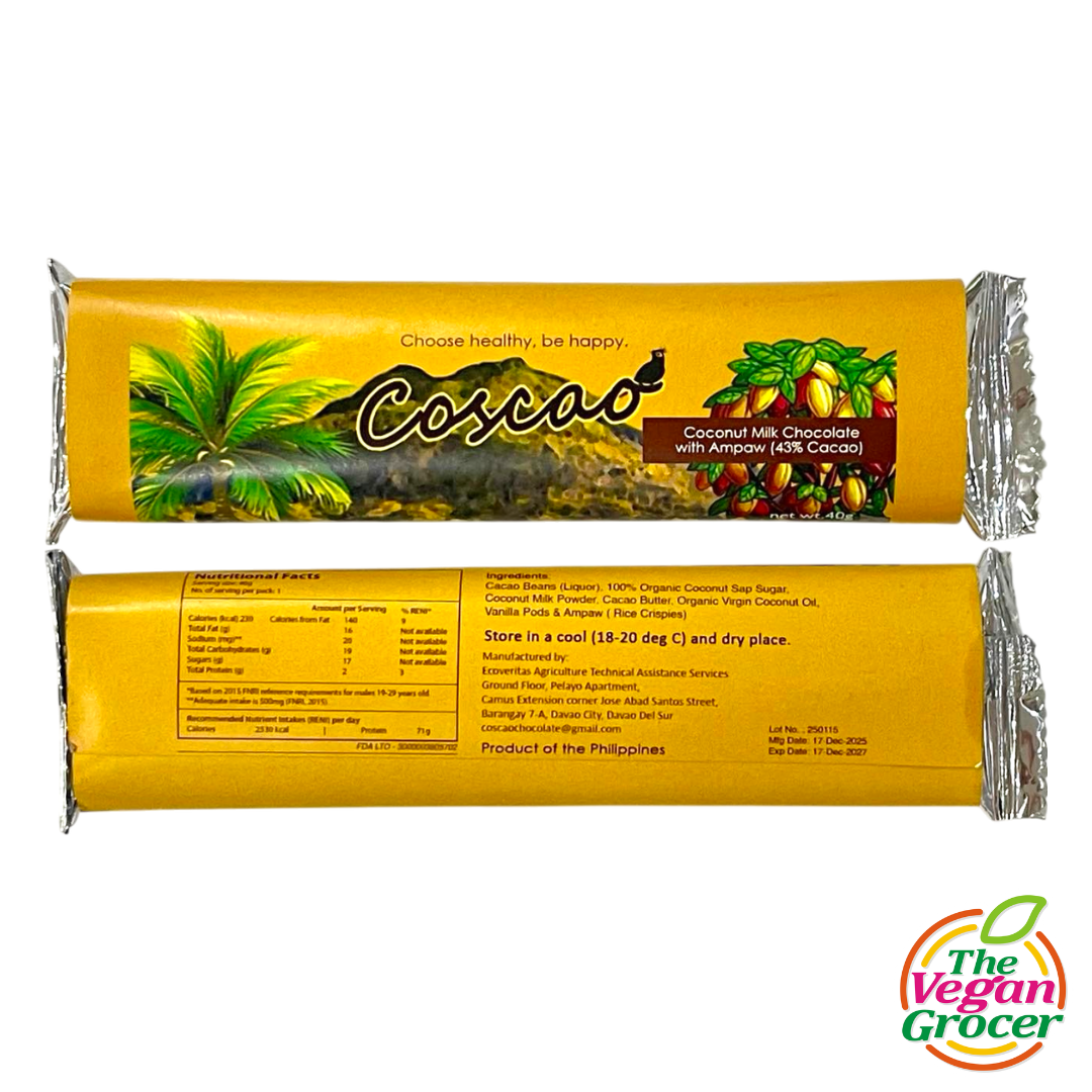 Coscao Coconut Milk Chocolate with Ampaw 43%