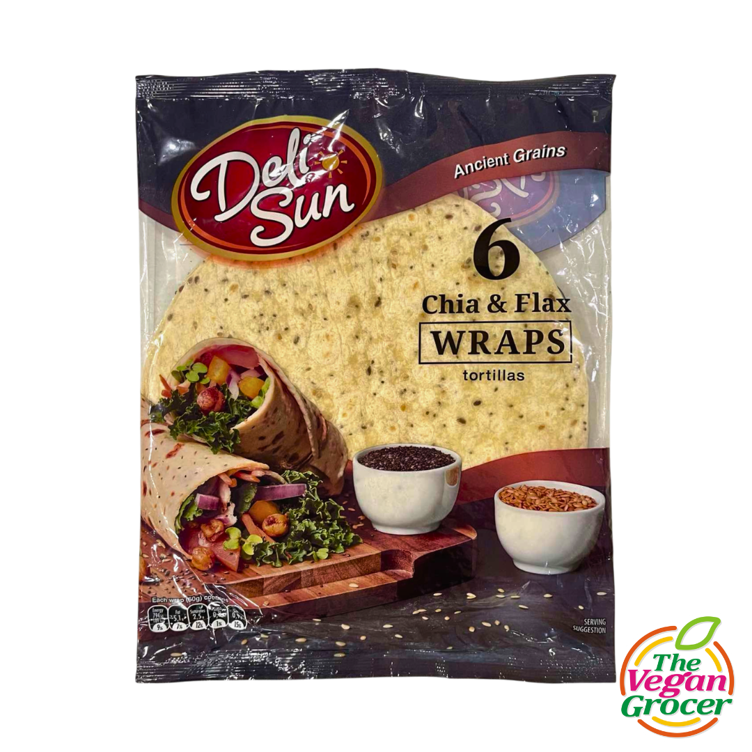 Deli Sun Chia & Flax Wraps Tortillas 6s x 60g