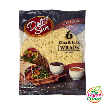 Deli Sun Chia & Flax Wraps Tortillas 6s x 60g
