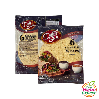Deli Sun Chia & Flax Wraps Tortillas 6s x 60g