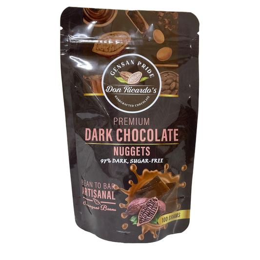 Don Ricardo’s 97% Premium Dark Chocolate Nuggets 100g (sugar-free)