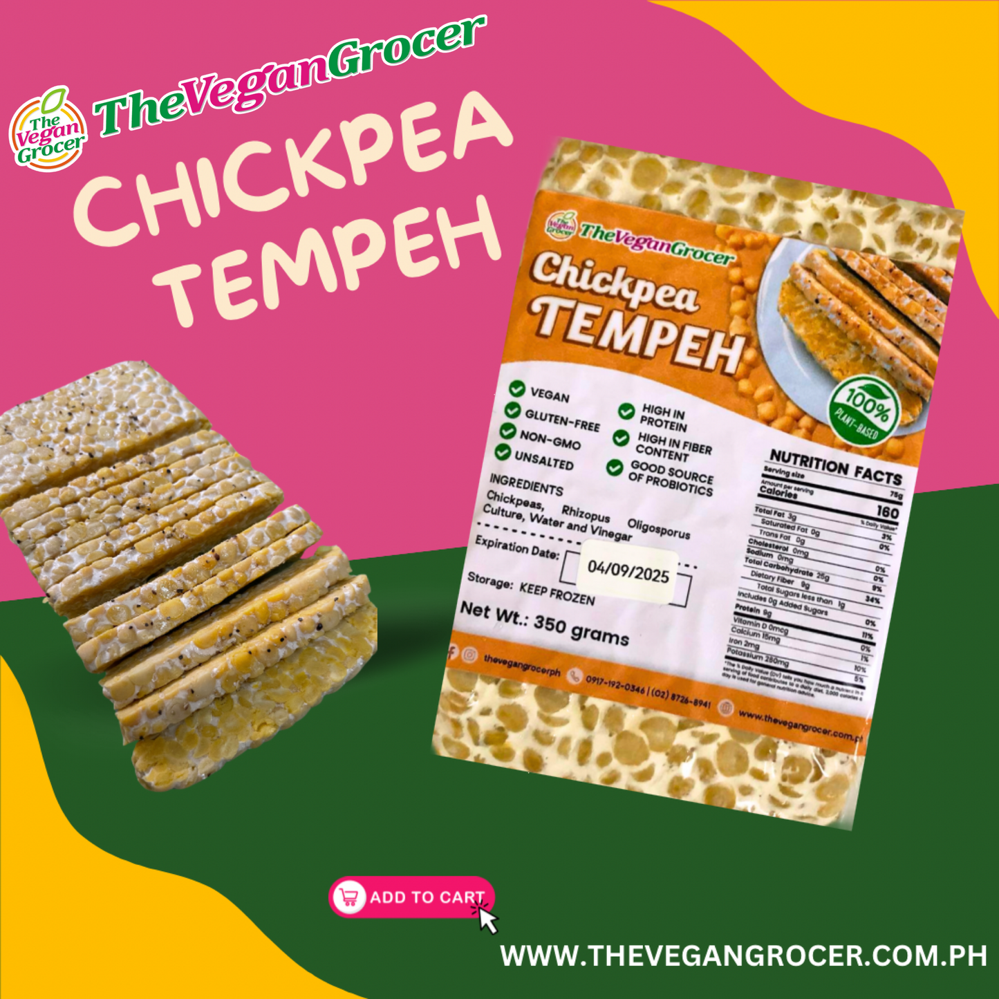 TVG Chickpea Tempeh 350g