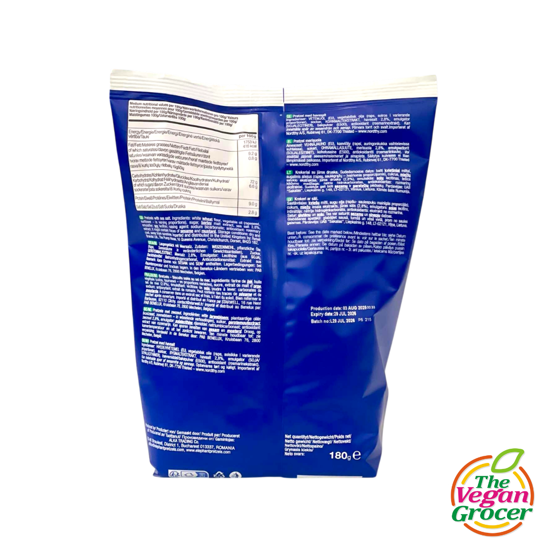 Elephant Flat Pretzels Sea Salt 180g