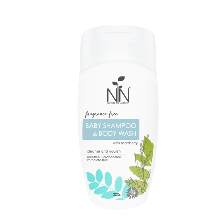 Nature to Nurture Baby Shampoo and Body Wash Fragrance-Free 200mL