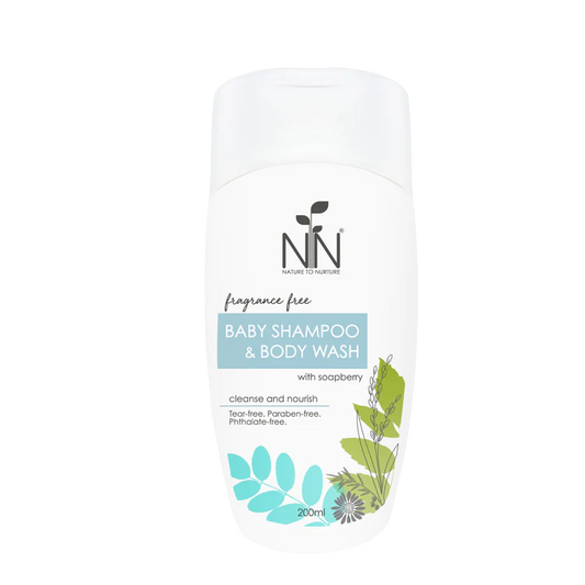 Nature to Nurture Baby Shampoo and Body Wash Fragrance-Free 200mL