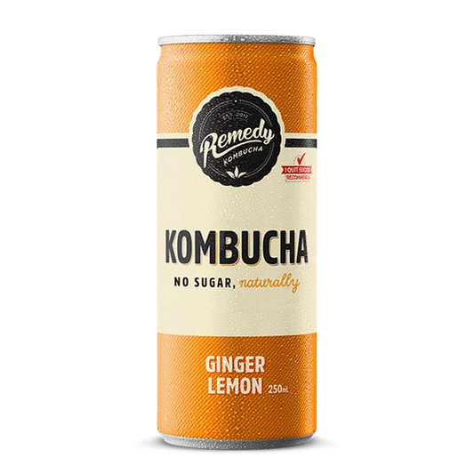 Remedy Ginger Lemon Kombucha (sugar-free)