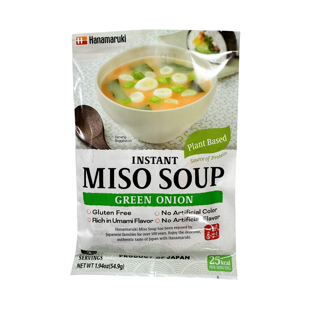 Hanamaruki Instant Vegan Miso Soup Green Onion 3sets 54.9g (gluten-free)