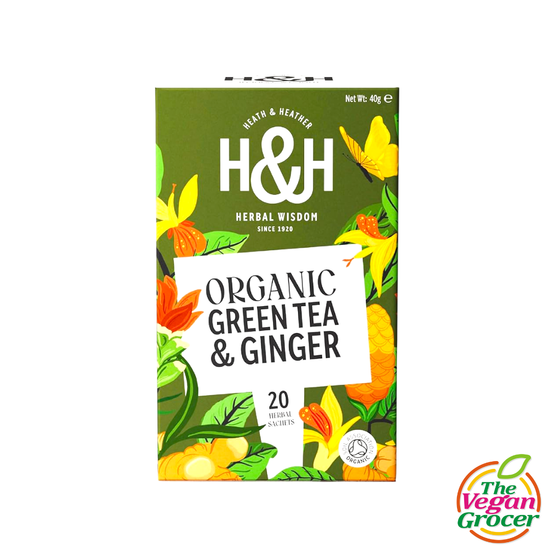 Heath & Heather Organic Green Tea & Ginger 20s (gluten-free)