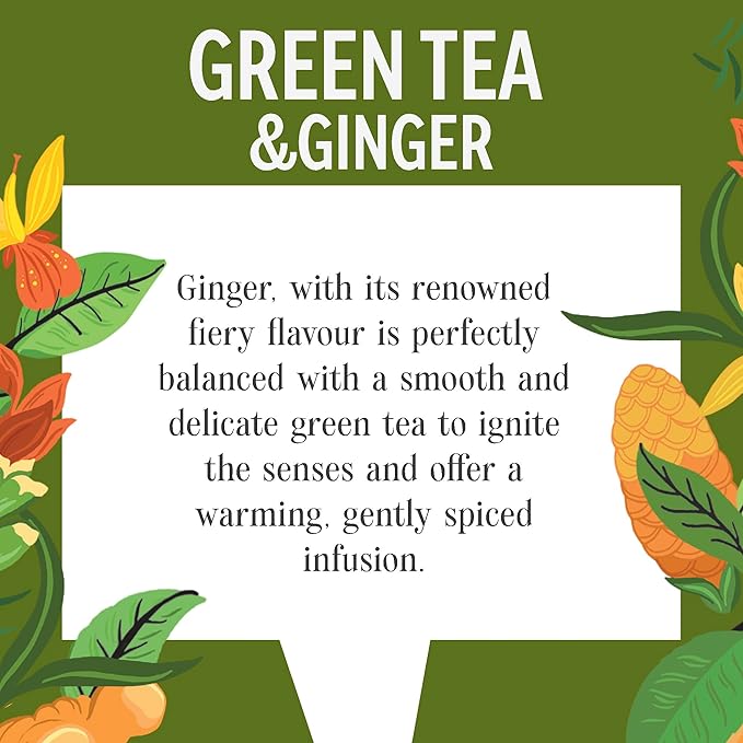 Heath & Heather Organic Green Tea & Ginger 20s (gluten-free)