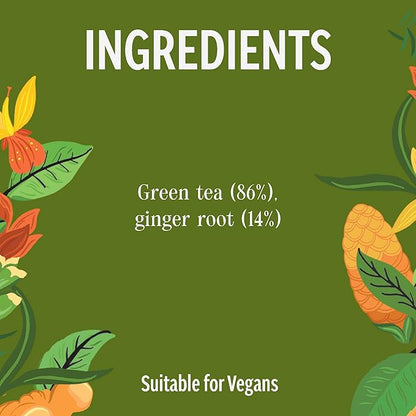 Heath & Heather Organic Green Tea & Ginger 20s (gluten-free)