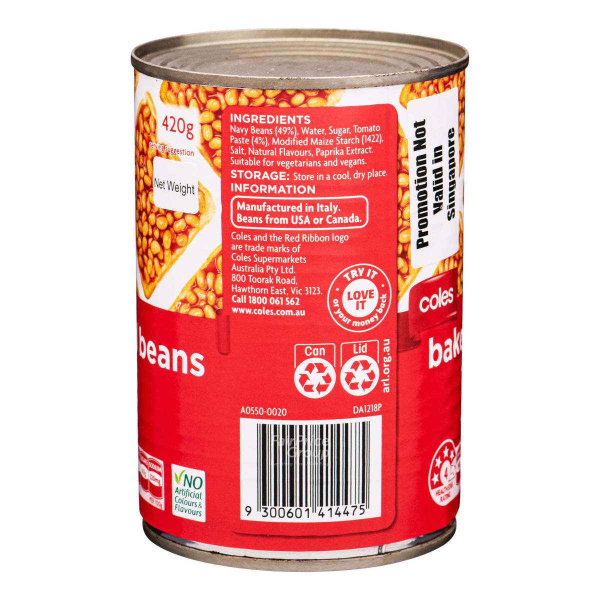 Coles Baked Beans 420g