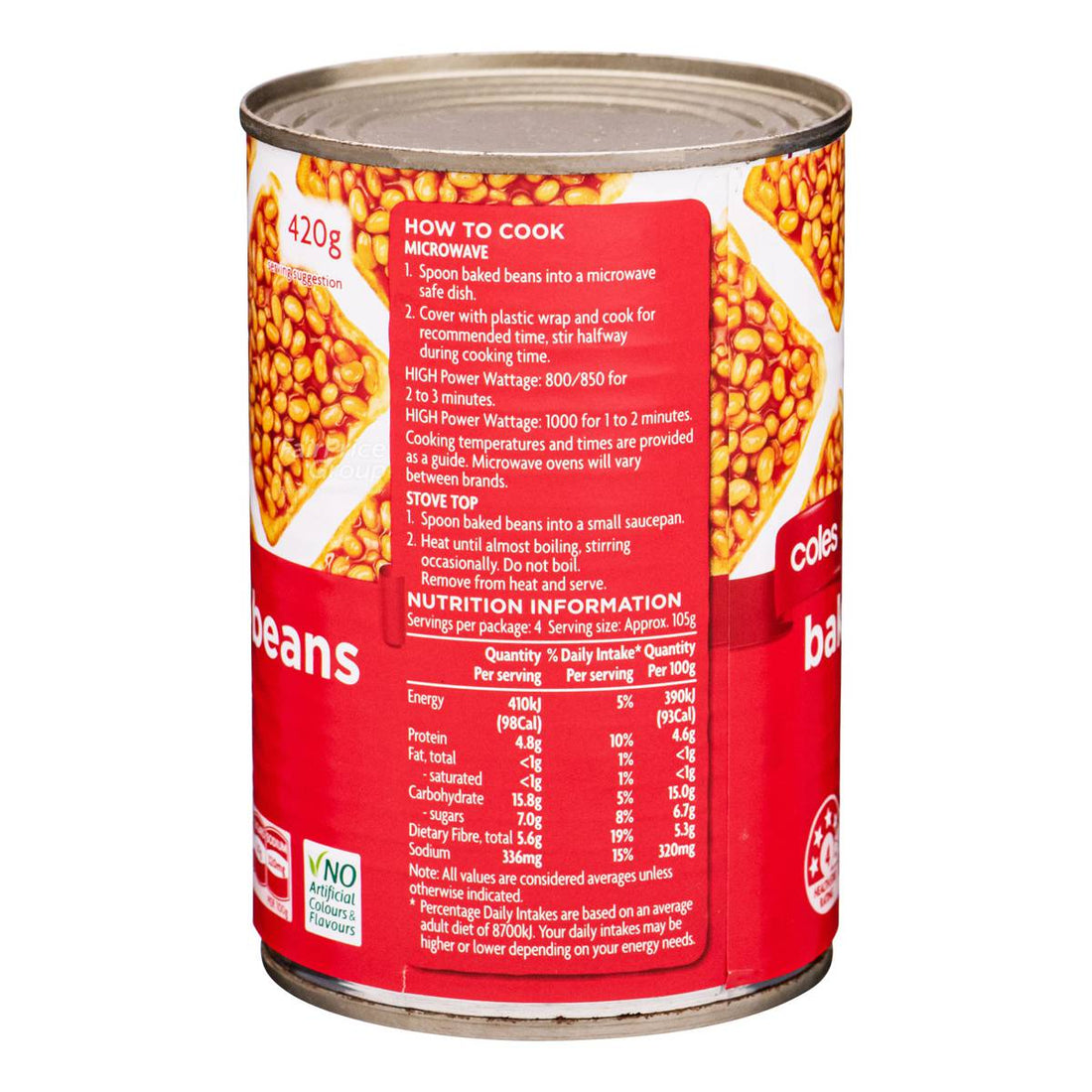 Coles Baked Beans 420g The Vegan Grocer Ph