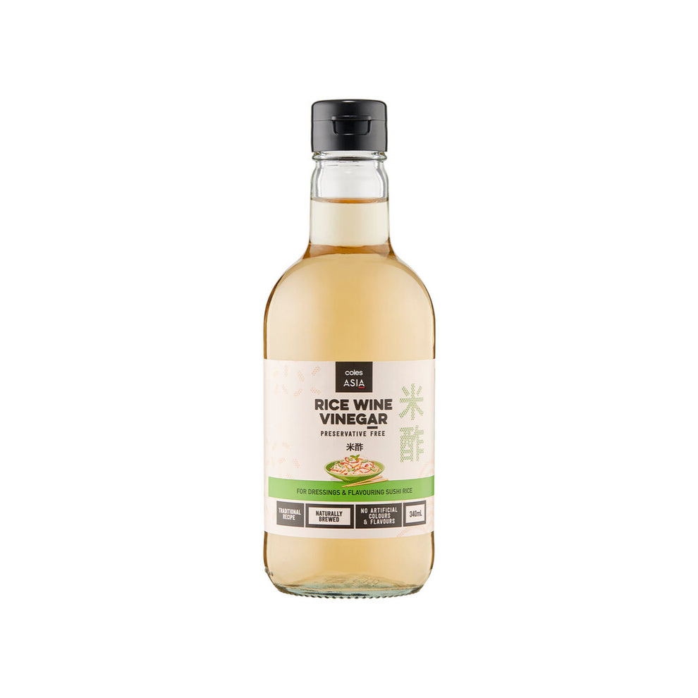 Coles Asia Rice Wine Vinegar 340mL The Vegan Grocer Ph