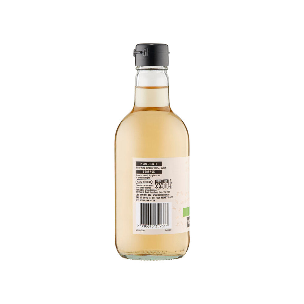 Coles Asia Rice Wine Vinegar 340mL