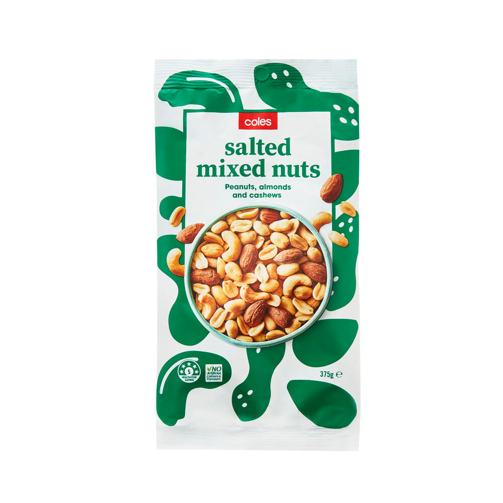 Coles Salted Mixed Nuts 375g