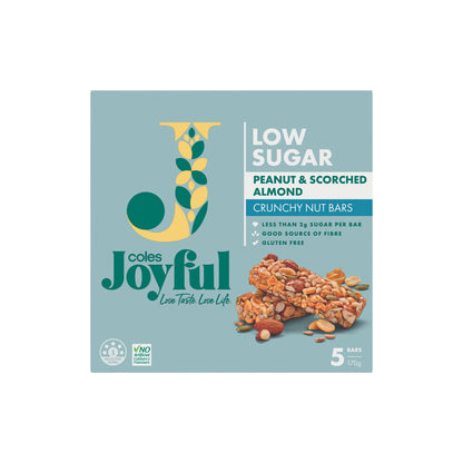 Coles Joyful Low Sugar Crunchy Nut Bars 5s