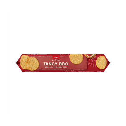 Coles Tangy BBQ Brown Rice Crackers 100g (gluten-free)