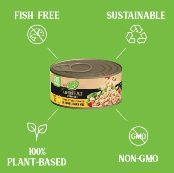 Unmeat Fish-free Tuna Style Flakes in Oil 180g