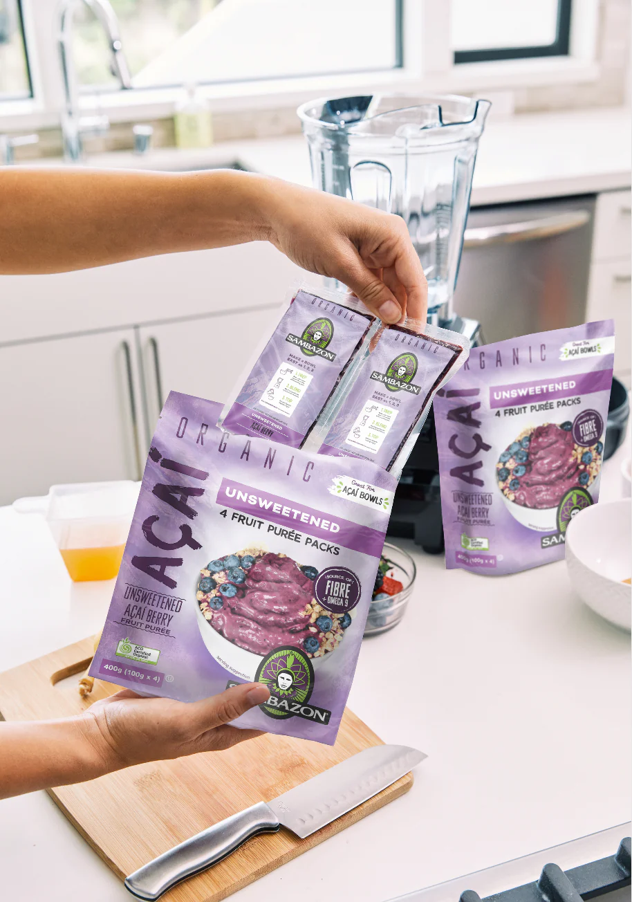 Sambazon Organic Acai Berry Superfruit Pack Unsweetened 400g (100g x 4 ...