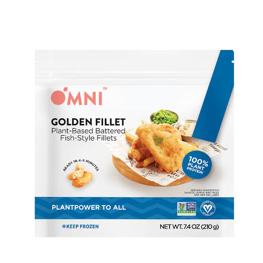 Omni Vegan Golden Fillet 225g (Plant-based Battered Fish-Style Fillet)