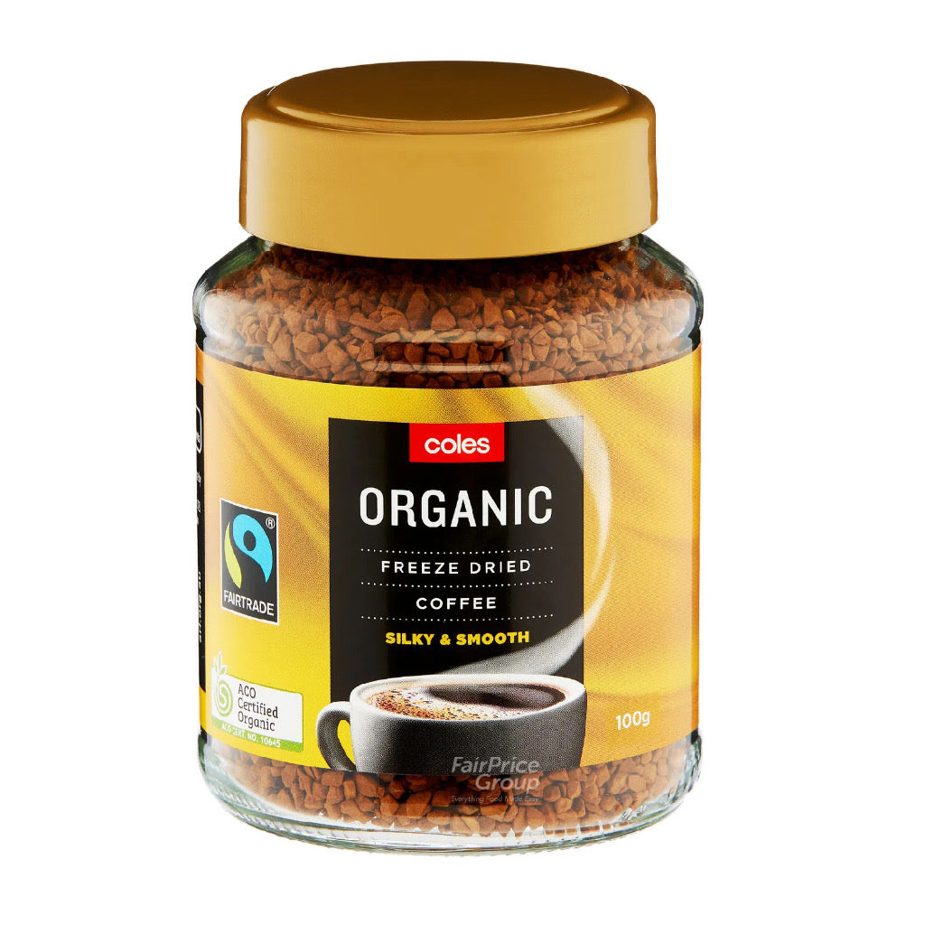 Coles Organic Freeze Dried Coffee 100g