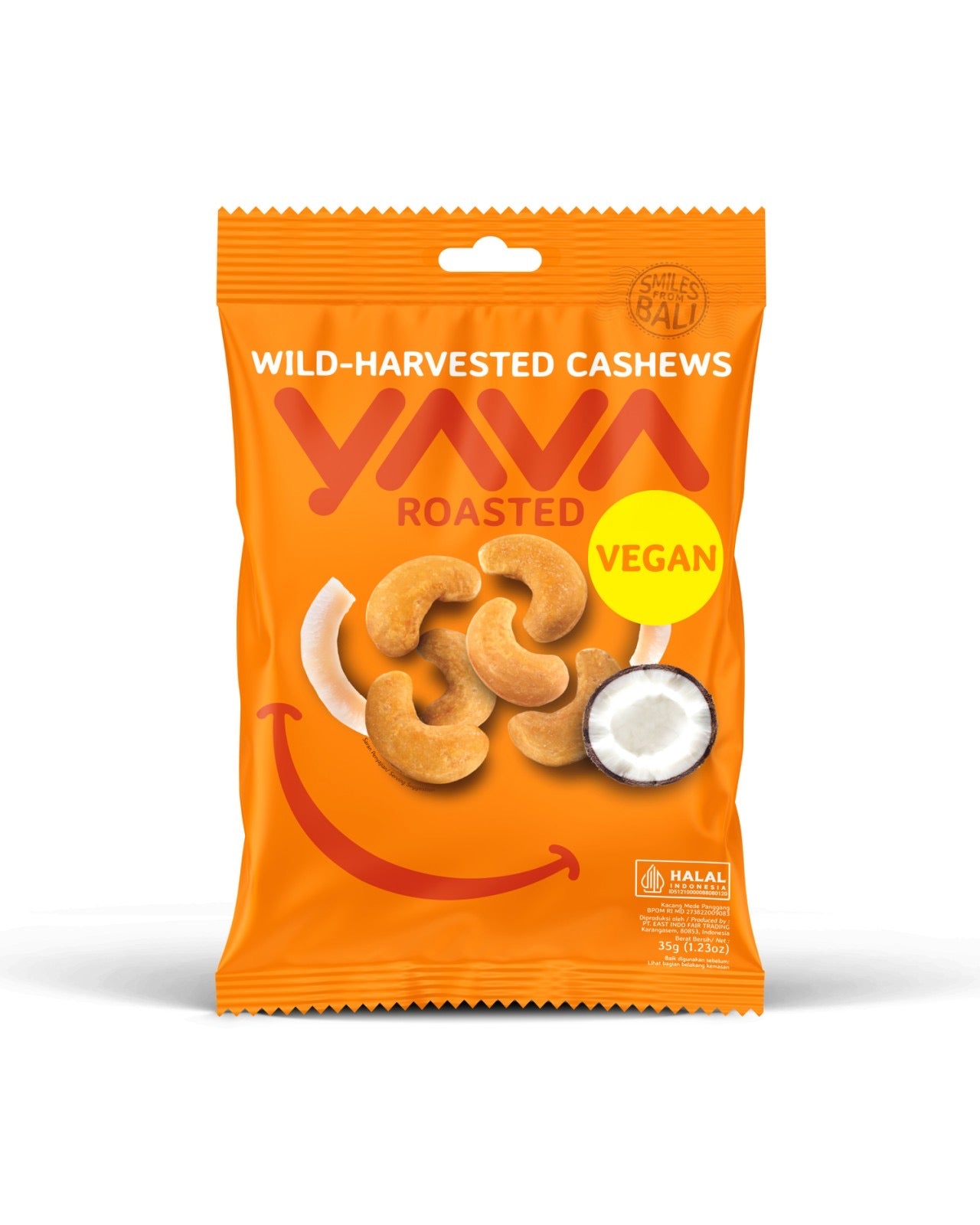 Yava Bali Wild Harvested Cashews Roasted 35g (gluten-free)