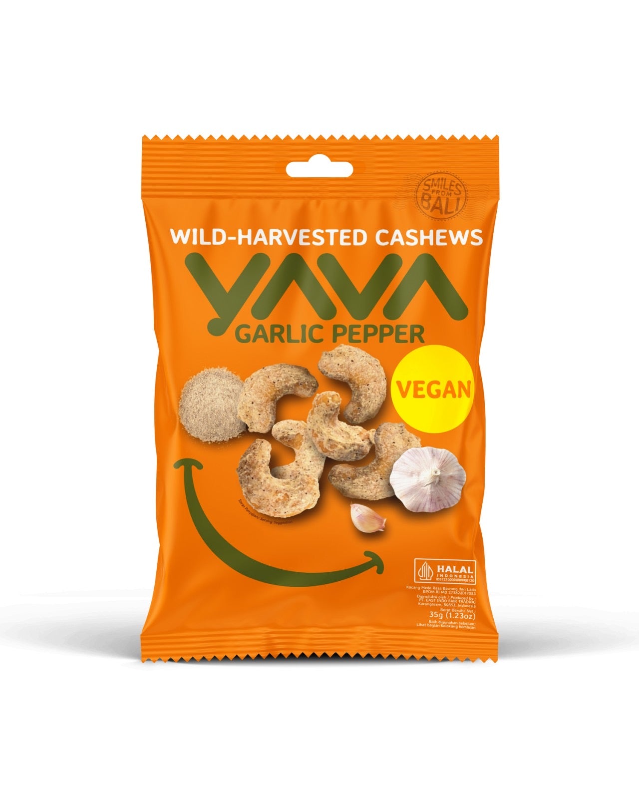 Yava Bali Wild Harvested Cashews Garlic Pepper 35g